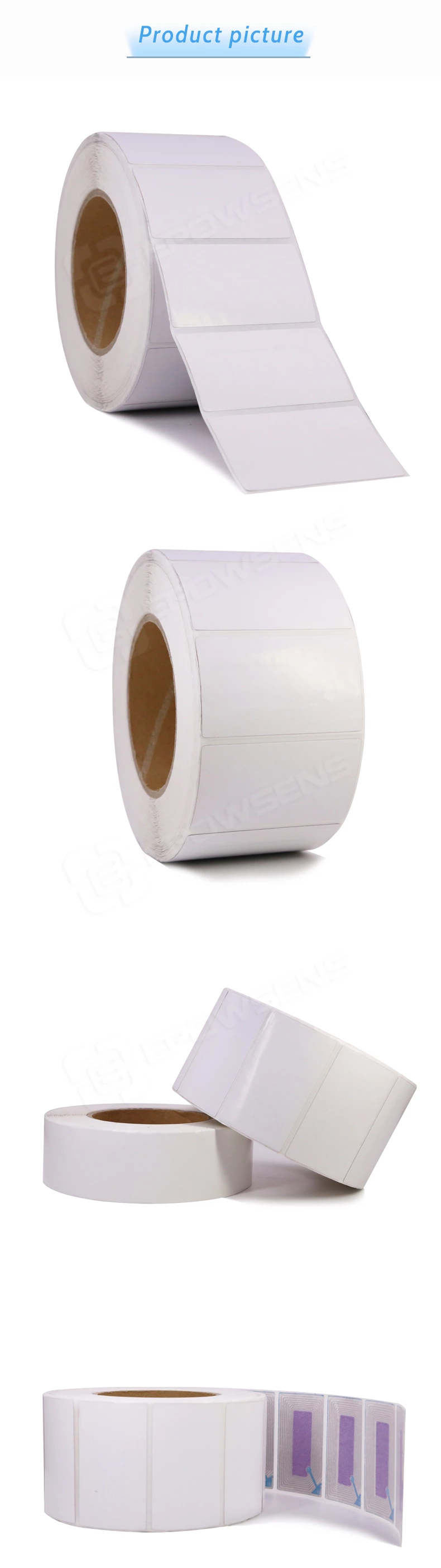RF4070 Large 8.2mhz white anti theft rf soft label for retail eas label