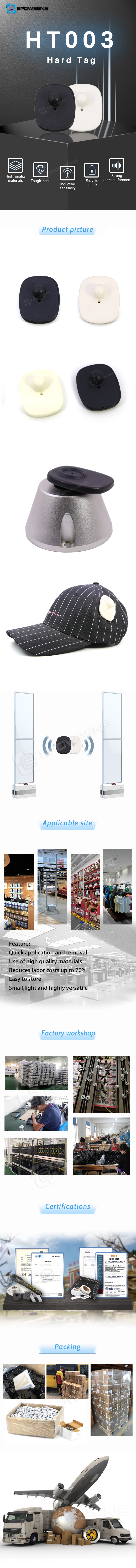 HT003 EAS Mini Square Tag for Retail Anti-Theft Security