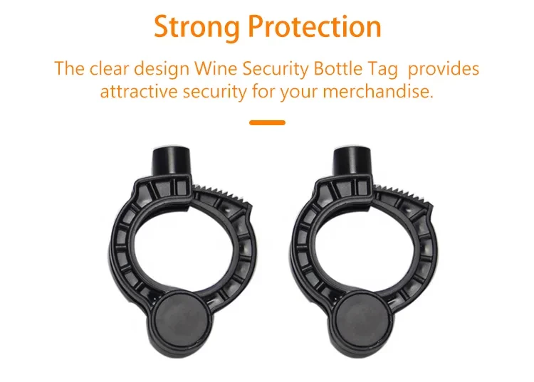 BT027 EAS RF security 8.2mhz anti-theft wine bottle tag with magnetic lock