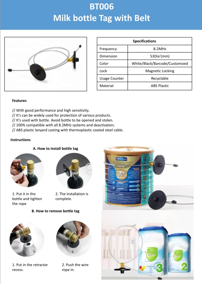 BT006 EAS Anti-theft system security wine bottle tag