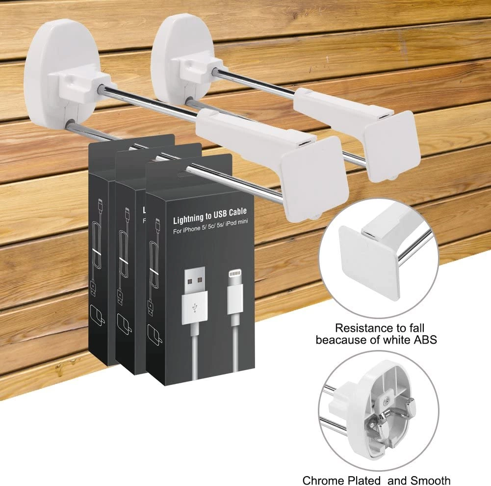 HK001 Retail security display stop lock shelf slatwall pegboard hook for supermarket