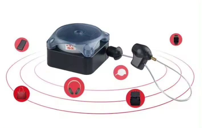 PB002 Alarm security retractable anti theft pull wire box