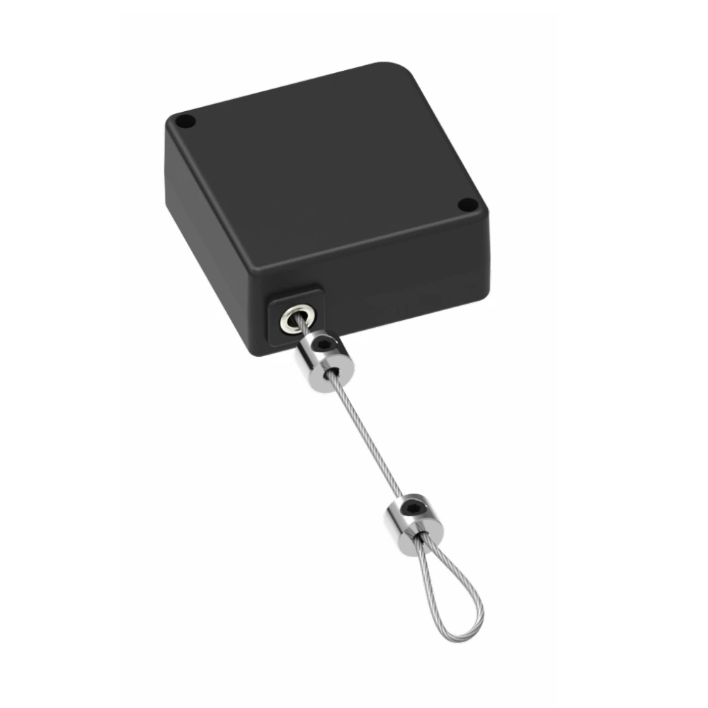 PB001 EAS anti theft alarm retractable security display steel cable pull reel pull box