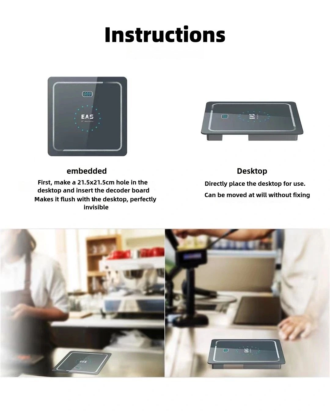 BE017 New Arrival Supermarket anti theft accessory RF label deactivator